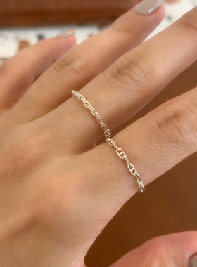 俩个包邮925纯银蕾丝的软链戒指