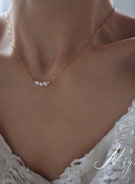 手工美国包金复古文艺风笑脸项链