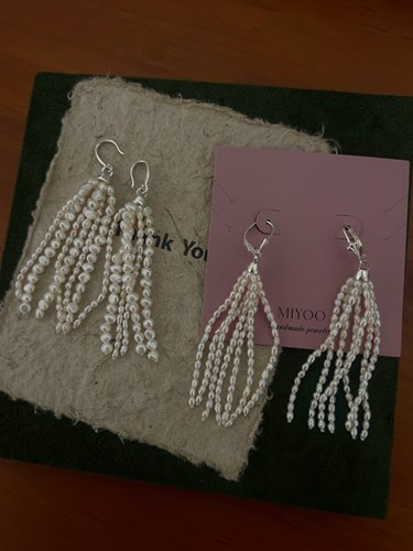 925银法式复古气质感温柔系流苏巴洛克珍珠耳坠女款简约百搭大气