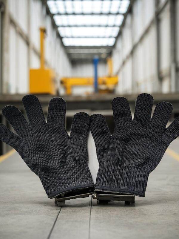 HIGH-STRENGTH WIRE-CLAD STEEL WIRE SECURITY HARDWARE CATCH UP COASTAL DEFENSE CUT WEAR-RESISTANT BREATHABLE DIRT-RESISTANT ANTI-CUT LABOR PROTECTION BLACK GLOVES