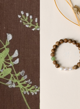 天然沉香手串和田玉手链碧玉粉青巴洛克随形珍珠莺歌绿奇楠新中式