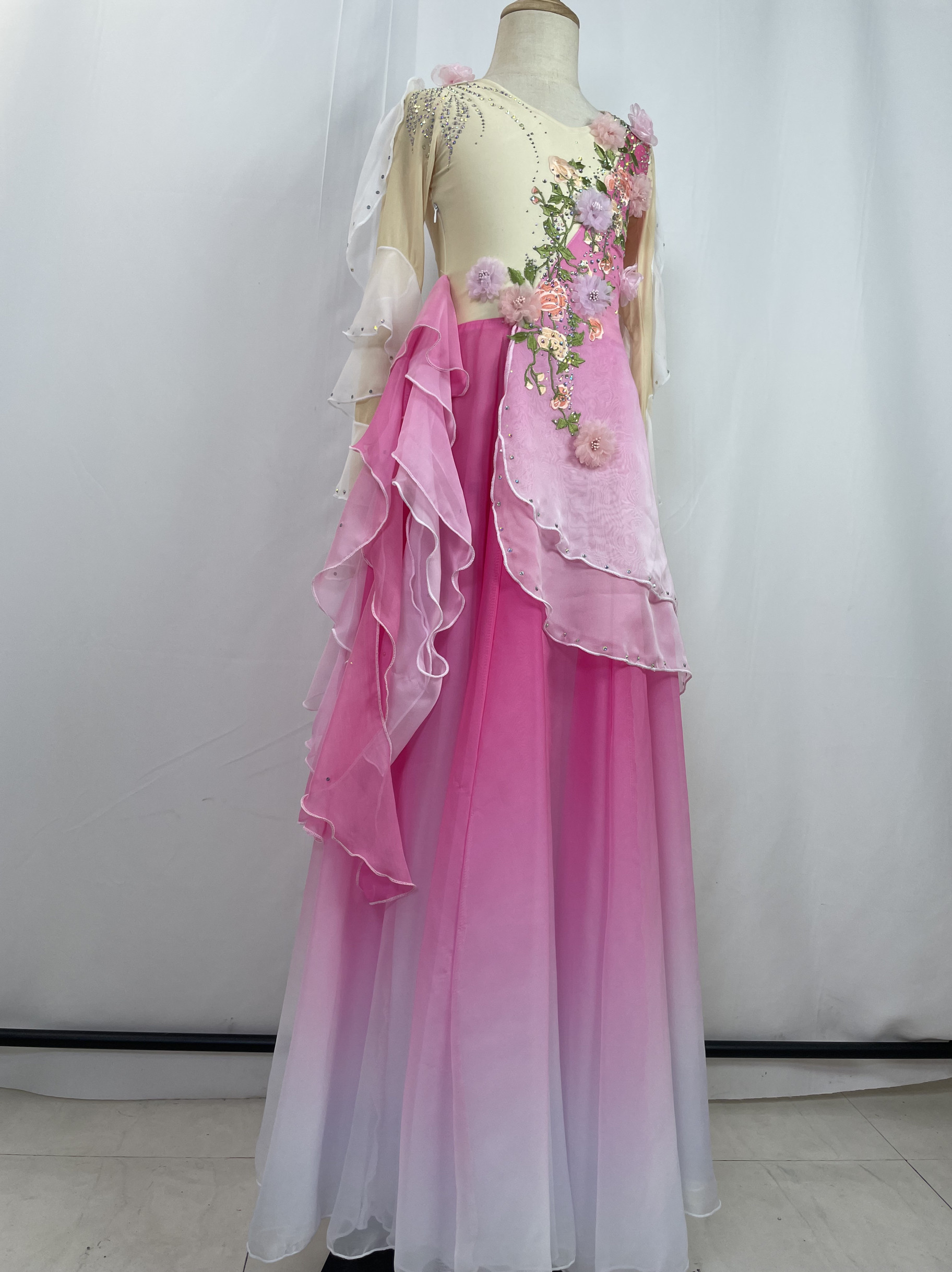定制花间屿梦古典舞演出服女童独舞台演出/舞蹈服装定