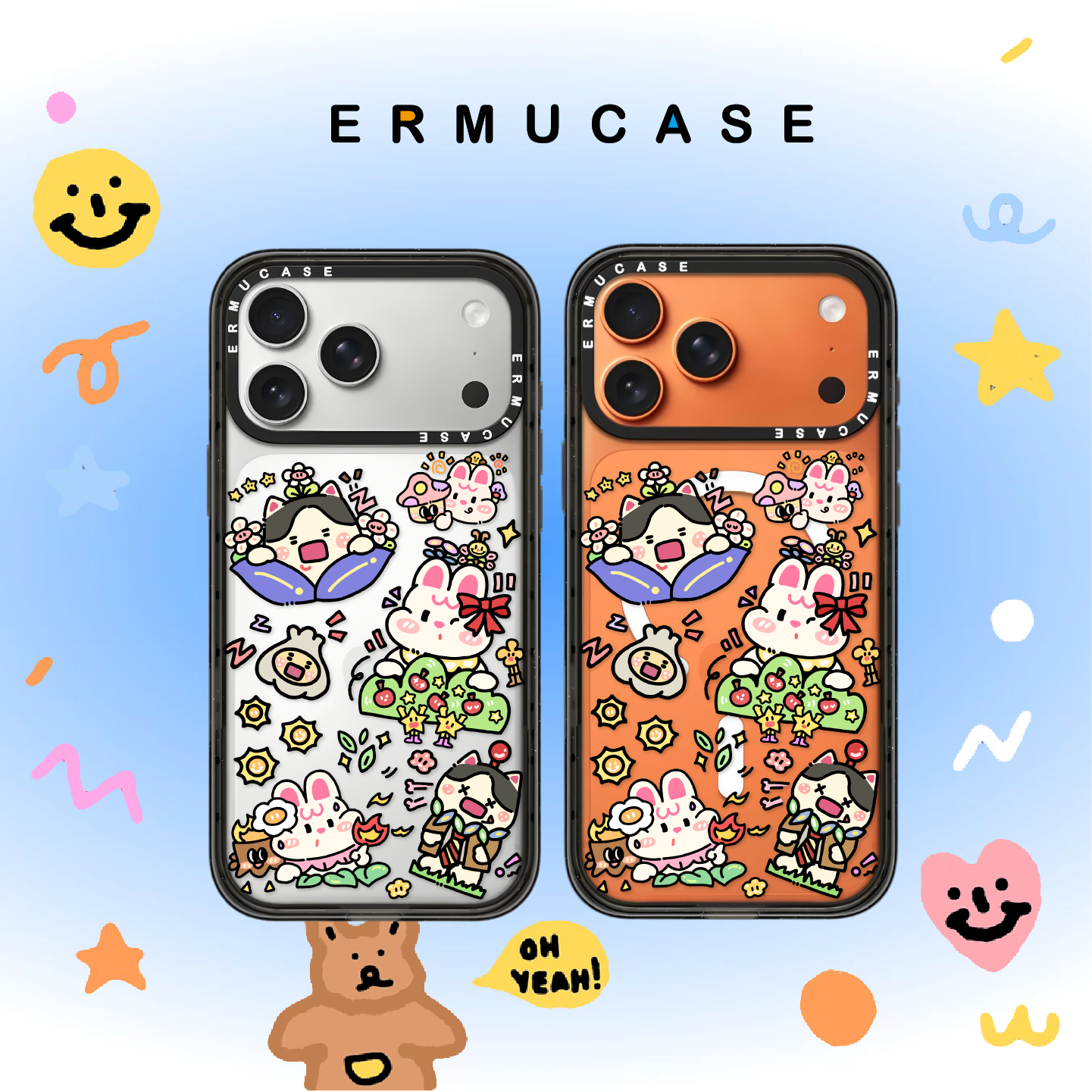 唔嘎兔 x ERMUCASE 艺术家联名款 约会日 适用于苹果iPhone17ProMax/17Pro/Air/16ProMax15Pro磁吸手机壳