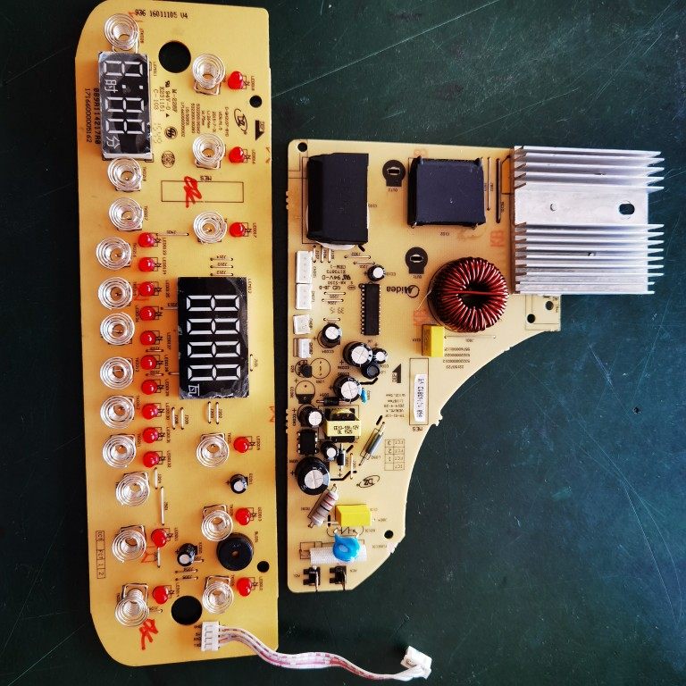 美的电磁炉配件QH2107电源主控电路电脑控制显示灯板.线圈盘.拆机