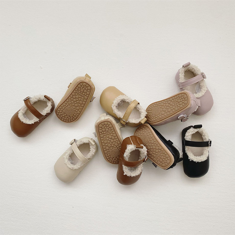 婴幼儿加绒软底防滑步前鞋