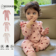 满印爱心家居服连体衣婴幼儿洋气居家爬服 女宝宝韩版 2025秋季 新品