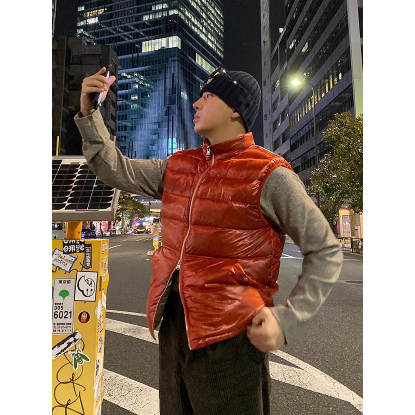 韩国代购男高档蓬松鸭绒羽绒马甲