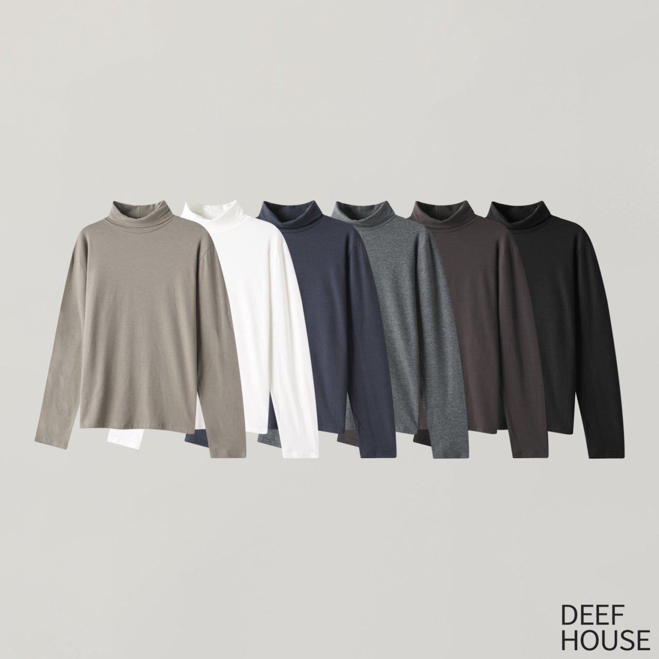 韩国代购男装高领打底长袖T恤衫