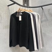 东大门韩国代购 男 T恤衫 CORE高品棉质包边百搭净版 侧开衩打底长袖