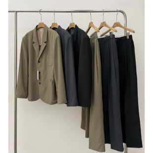 ANAN韩国东大门代购时尚高品重工简约百搭西服外套休闲裤男女款