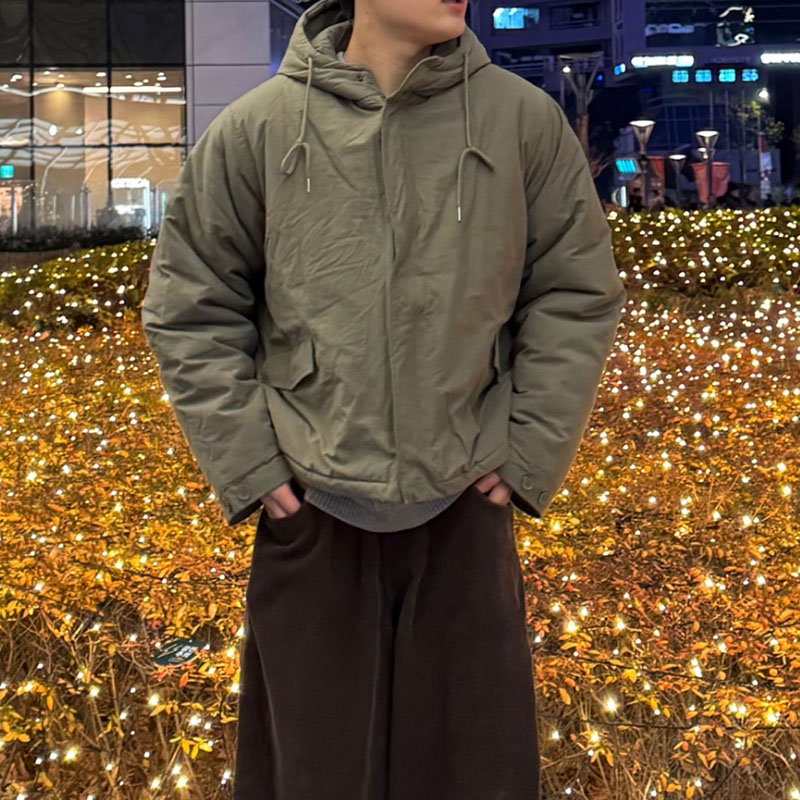 ANAN韩国东大门代购宽松连帽宽松长袖棉服休闲中性款冬季保暖外套