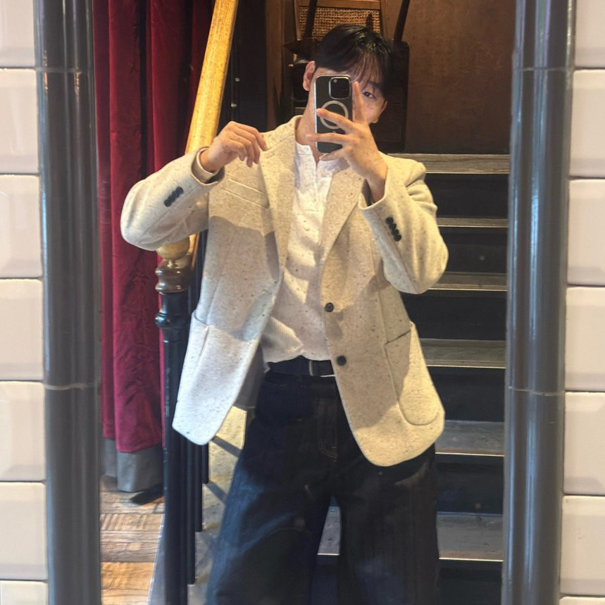 ANAN韩国东大门代购秋冬时尚潮流个性潮搭休闲西服夹克外套男