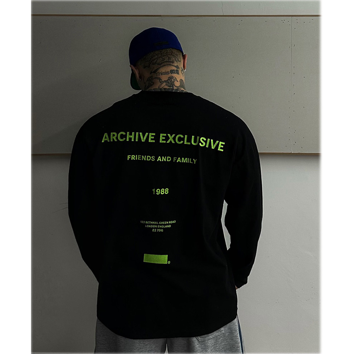 韩国东大门代购街头潮流个性大码阔版宽松休闲落肩长袖T恤衫男