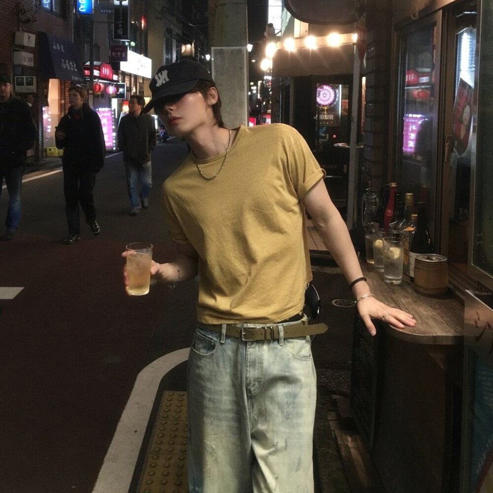 韩国代购男装T恤衫2件包邮图片