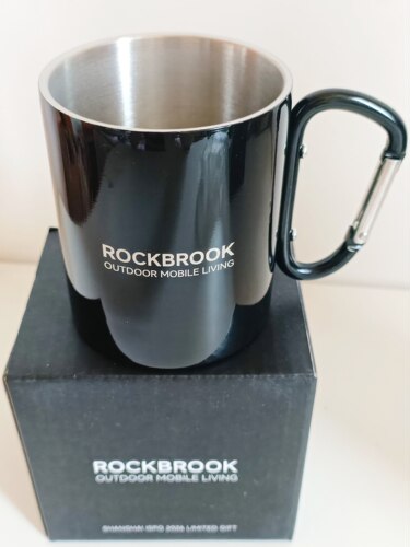 满88包邮 ROCKBROOK鹿布户外不锈钢露营杯登山扣设计