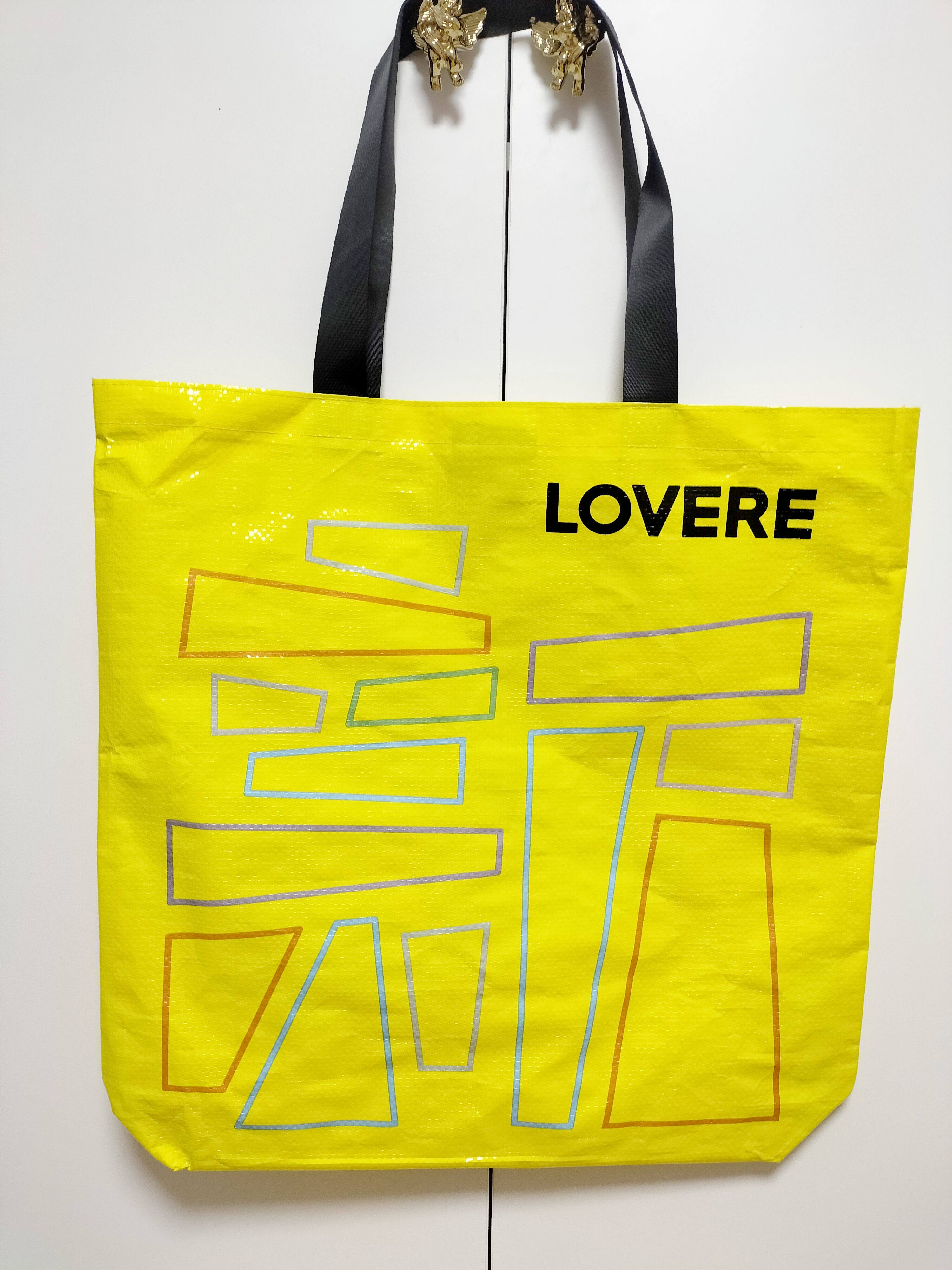 满88包邮 LOVER柠檬黄显眼包编织包购物袋