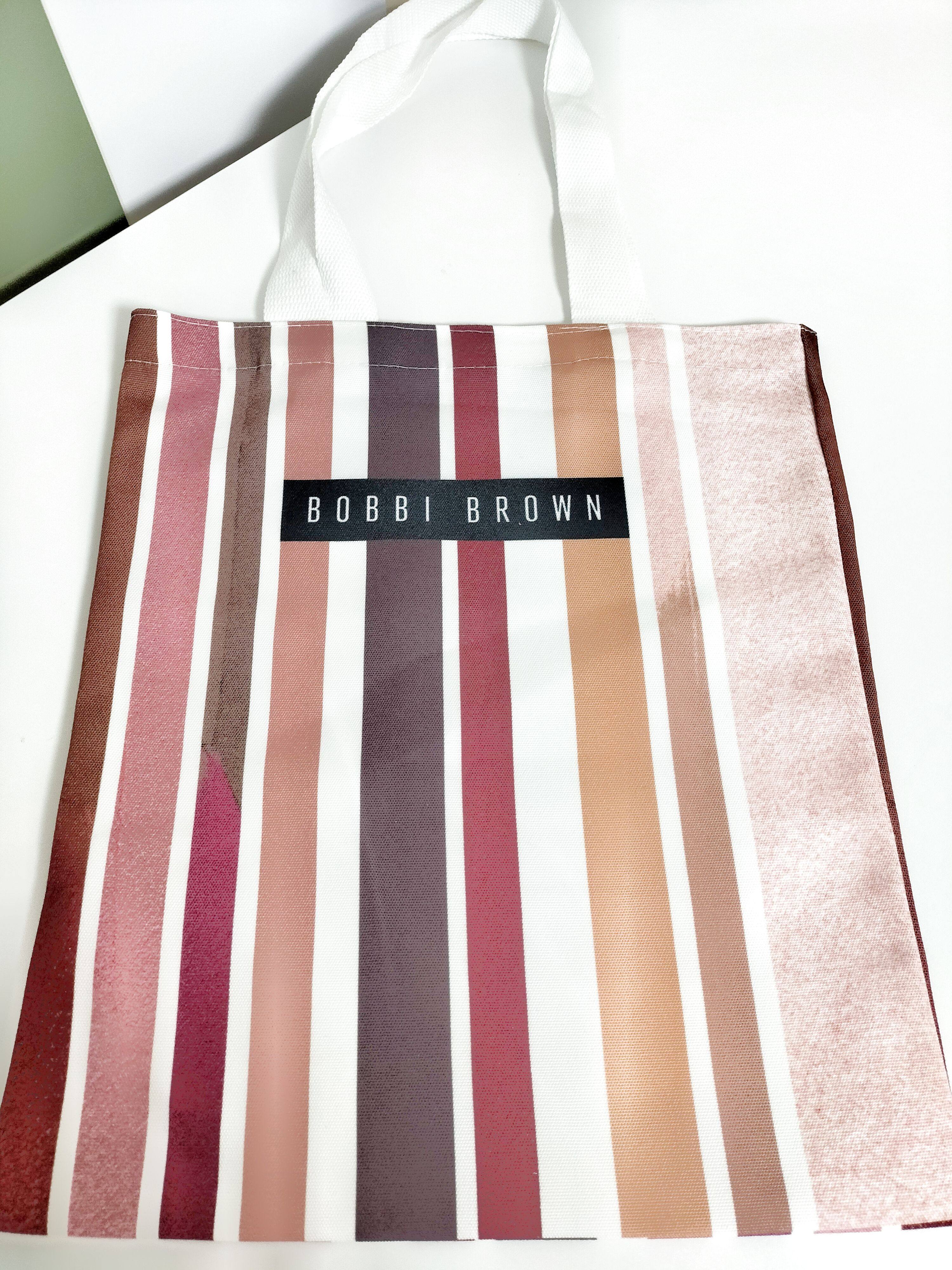 满88包邮 BobbiBrown芭比布朗定制款条纹帆布包
