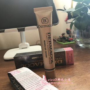 捷克黛玛蔻遮瑕膏dermacol遮瑕粉底霜纹身遮盖斑点痘印防水持久