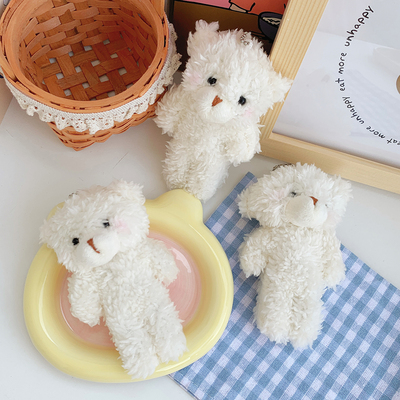 珍珠绒小熊玩偶挂饰品情侣书包