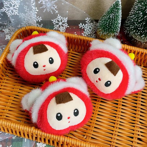 卡通醒狮娃娃头毛绒玩具挂件礼品