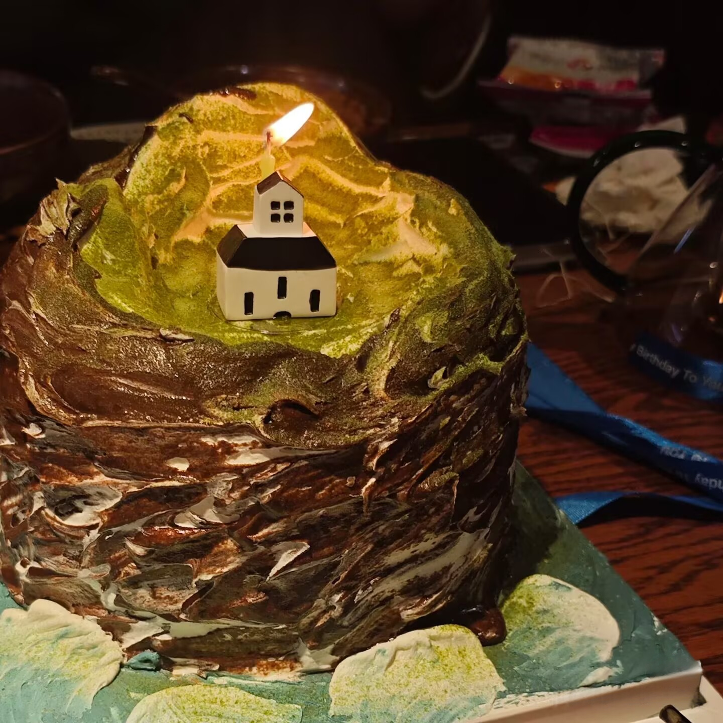 生日派对微景观烘焙蛋糕装饰创意别墅小房子微缩场景甜品烘焙摆件