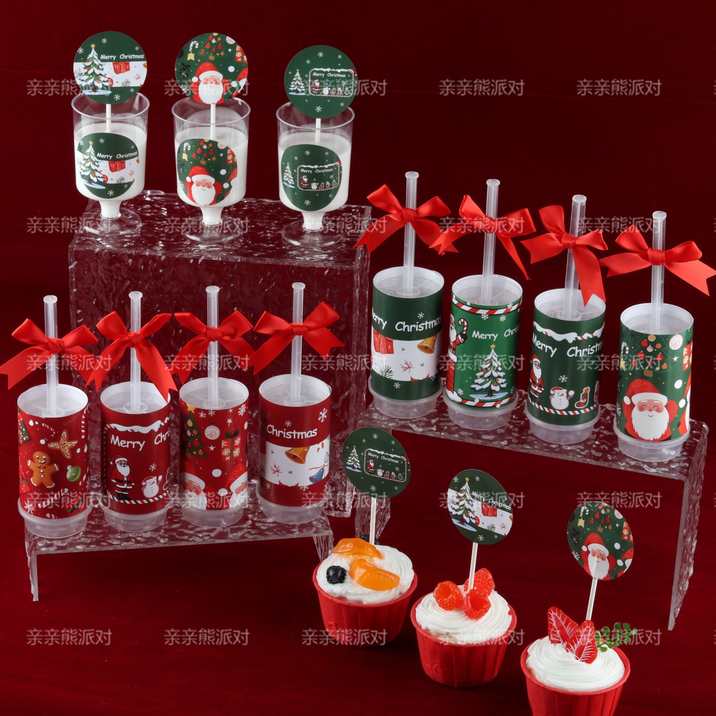 圣诞老人蛋糕装饰插件贴纸