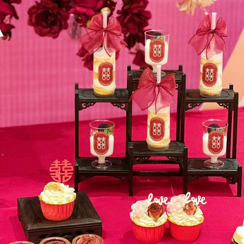 婚礼甜品台装饰推推乐贴纸蝴蝶结