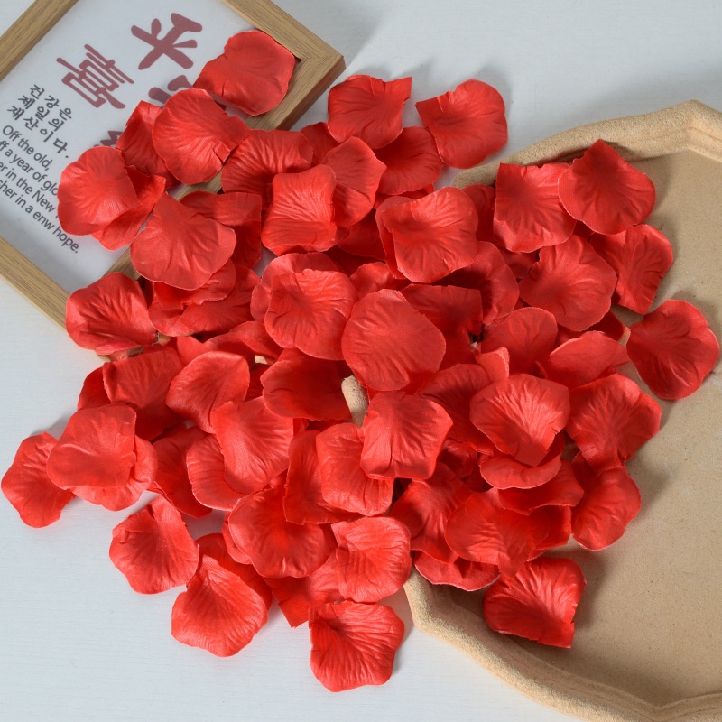 浪漫表白装饰品仿真玫瑰花瓣婚庆布置创意氛围纸艺手撒花道具摆件