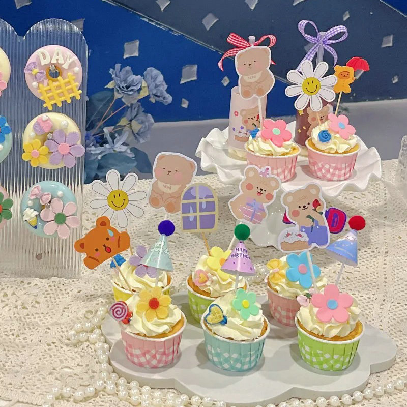 宝宝生日满月百天甜品台摆件插件