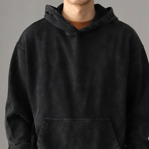 420g重磅蜡染水洗连帽卫衣宽松