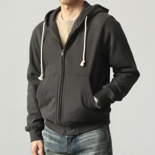 运动休闲开衫 复古短款 外套 秋冬美式 500G重磅纯棉拉链连帽卫衣男士