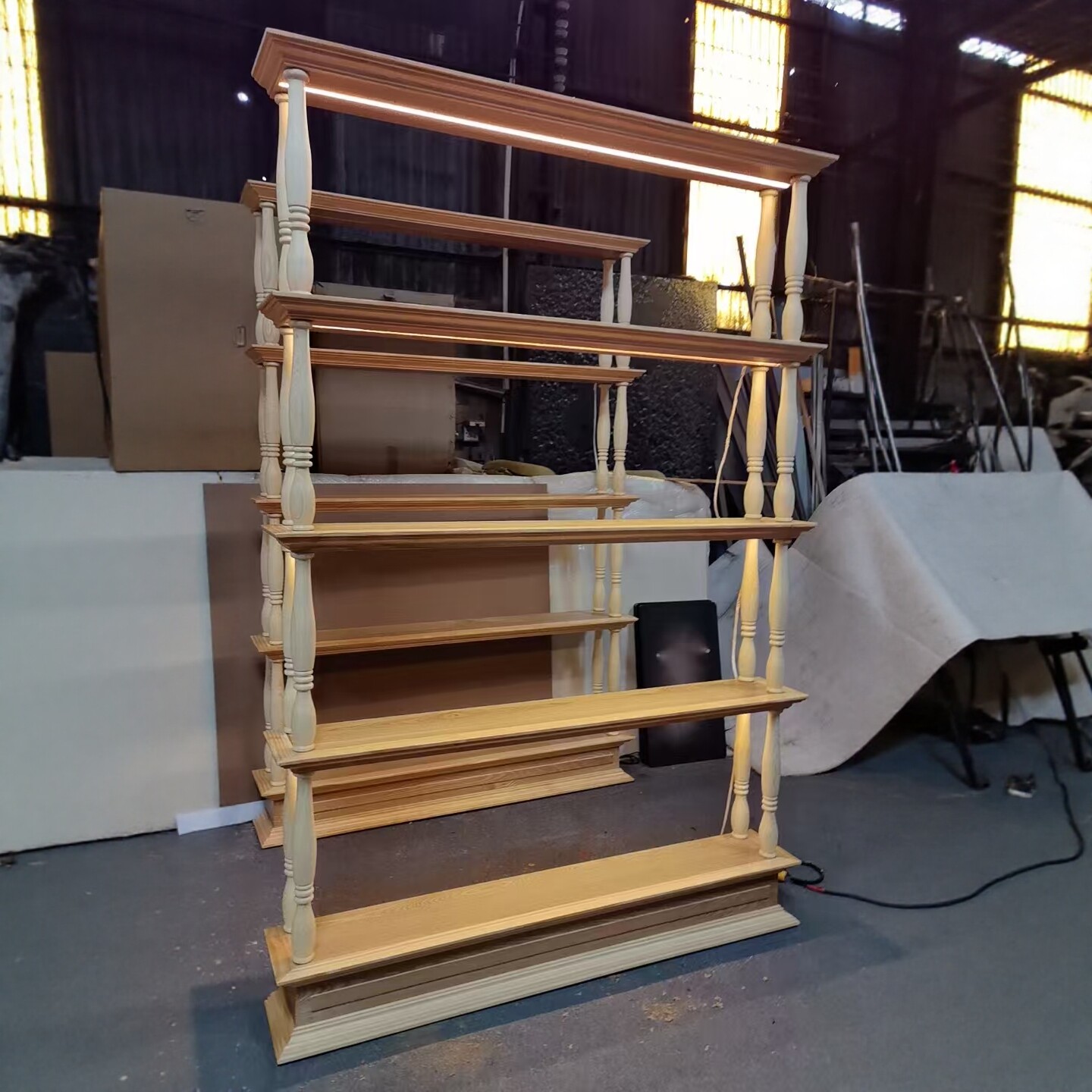 中古风展示架多层收纳柜陈列柜复古展示柜饰品柜古董柜文玩手办柜