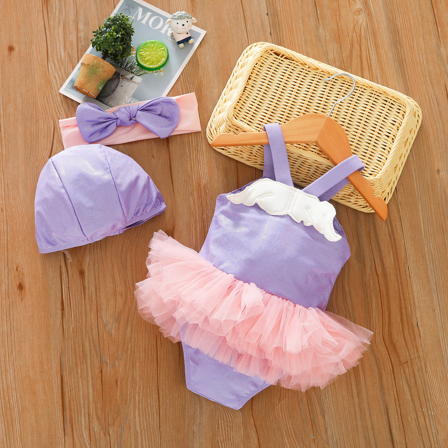 儿童游泳衣女童小孩婴幼儿宝宝连体泳装可爱蛋糕裙速干时尚表演服