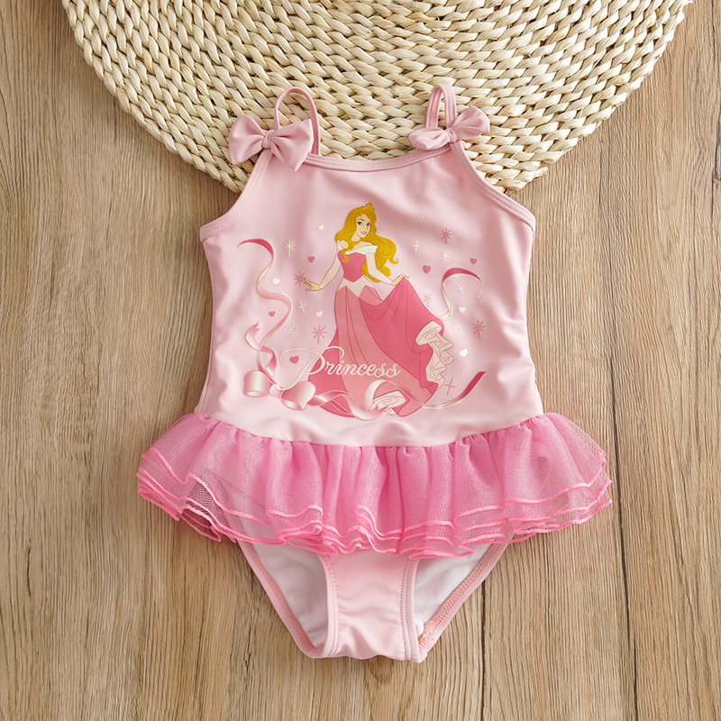 儿童泳衣可爱女童公主女宝宝小孩婴幼儿裙式连体柔软速干温泉泳衣