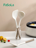 日本FaSoLa不粘锅专用炒菜铲硅胶锅铲食品级耐高温汤勺厨具套装