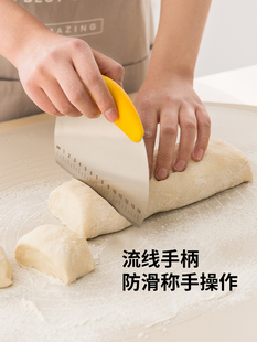 日本不锈钢刮刀切面刀蛋糕奶油面团硅胶刮油板面板手柄切刀烘焙