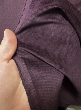 深紫色全棉弹力灯芯绒面料紫罗兰色弹力条绒男女童裤子外套服装布