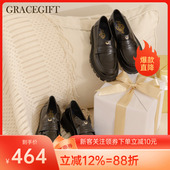 台湾代购 Grace gift美少女战士乐福鞋 女时尚 百搭厚底小皮鞋
