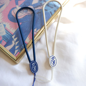 克莱因蓝郁金花硅胶手机挂绳短款 手链绳子腕带挂手挂件小手绳挂饰