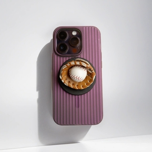 原创恶搞棒球网球拍适用Magsafe磁吸手机啪嗒气囊折叠伸缩支架ins