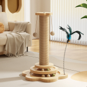 猫抓板耐磨不掉屑剑麻猫咪爪柱小猫玩具逗猫棒自嗨解闷猫爬架一体