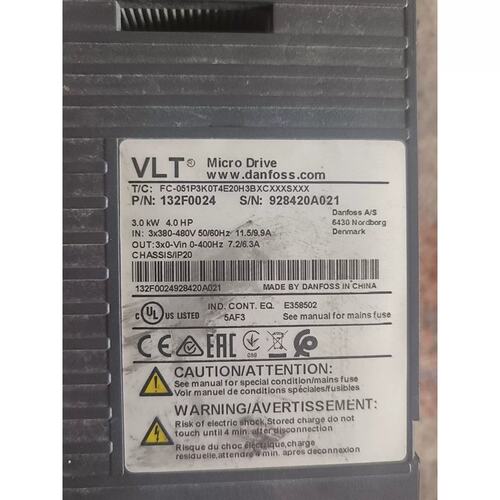 议价Danfoss VLT Micro Drive变频器，型号F