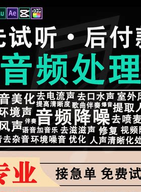 视频音频修复人声分离提取降噪