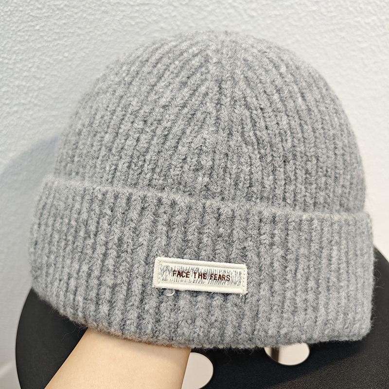 秋冬新款毛线帽潮牌帽子女保暖针织帽护耳帽百搭大头围冷帽男帽潮