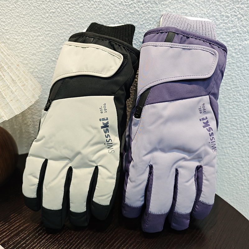 新款滑雪手套冬季加绒加厚