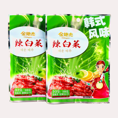 金地杰辣白菜108克泡菜