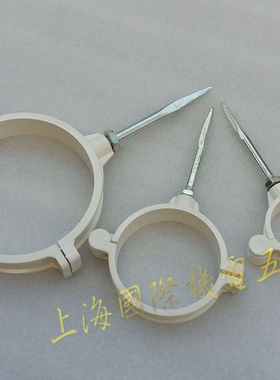 中财D50-110mmPVC-U排水管卡带钉 PVC管卡子 中财管道配件 固定卡