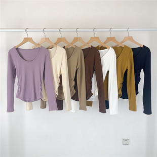 秋冬大U领舞蹈服女显瘦古典舞现代舞中国舞练功服学生集训练功服