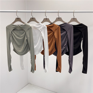 现代舞上衣专业舞蹈练功服春长袖修身艺考体服新款形体古典舞服装