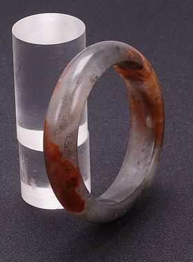 云南龙陵玉仙黄龙玉手镯 天然玉石 金砂沙料 内径58960 特色玉镯